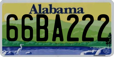 AL license plate 66BA222