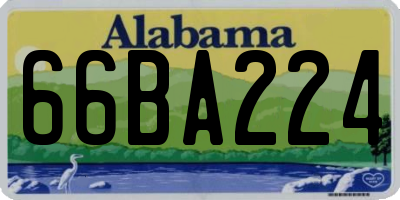 AL license plate 66BA224