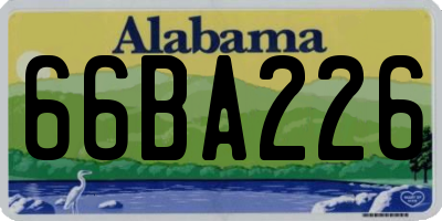 AL license plate 66BA226