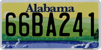 AL license plate 66BA241