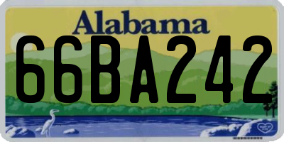 AL license plate 66BA242