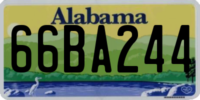 AL license plate 66BA244