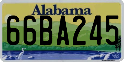 AL license plate 66BA245
