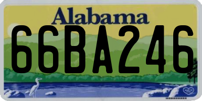 AL license plate 66BA246