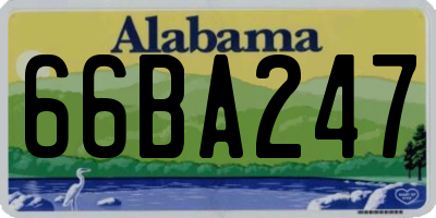 AL license plate 66BA247