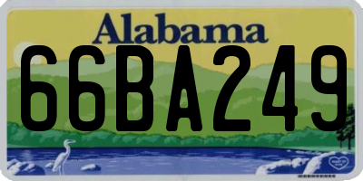 AL license plate 66BA249