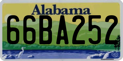 AL license plate 66BA252