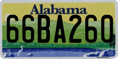 AL license plate 66BA260