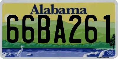 AL license plate 66BA261