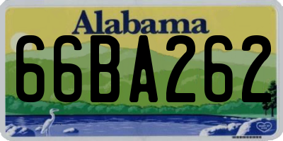 AL license plate 66BA262