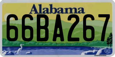 AL license plate 66BA267