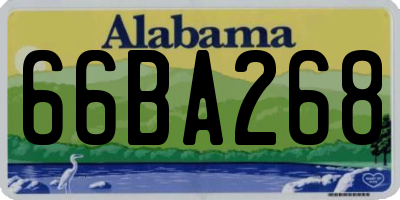 AL license plate 66BA268