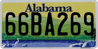 AL license plate 66BA269