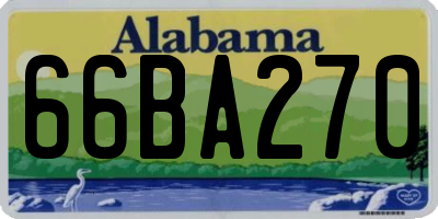 AL license plate 66BA270