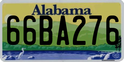 AL license plate 66BA276
