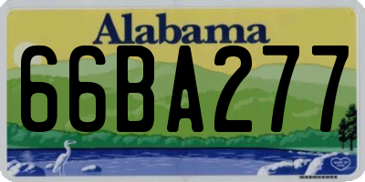 AL license plate 66BA277