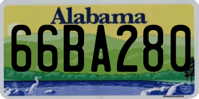 AL license plate 66BA280