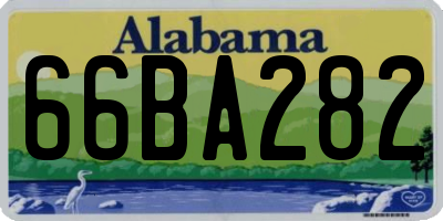 AL license plate 66BA282