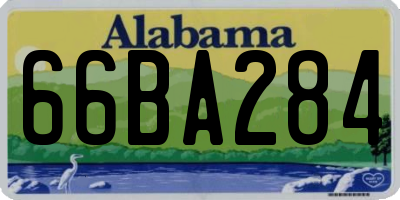 AL license plate 66BA284