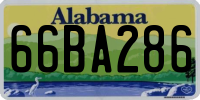 AL license plate 66BA286
