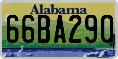 AL license plate 66BA290