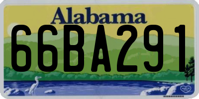 AL license plate 66BA291