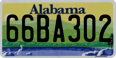 AL license plate 66BA302