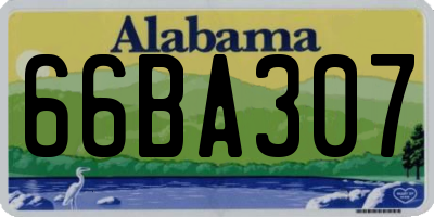 AL license plate 66BA307