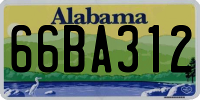 AL license plate 66BA312