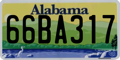 AL license plate 66BA317