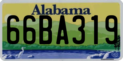 AL license plate 66BA319