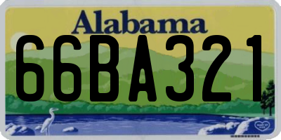 AL license plate 66BA321