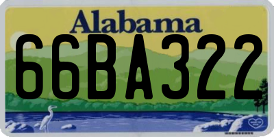 AL license plate 66BA322