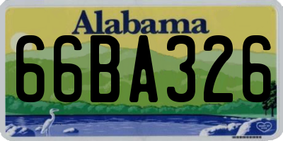 AL license plate 66BA326