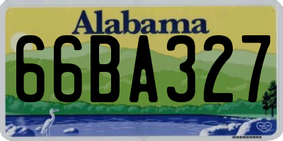 AL license plate 66BA327