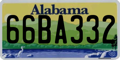 AL license plate 66BA332