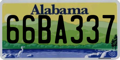 AL license plate 66BA337