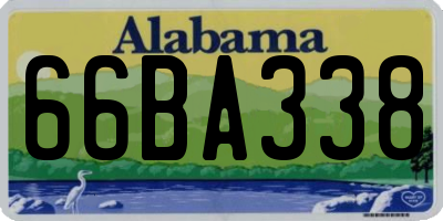 AL license plate 66BA338