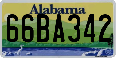 AL license plate 66BA342