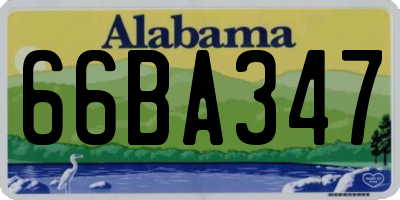 AL license plate 66BA347