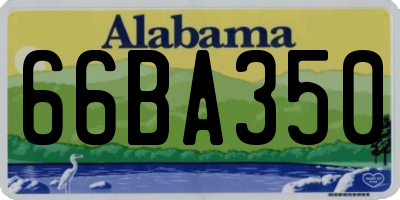 AL license plate 66BA350