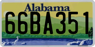 AL license plate 66BA351