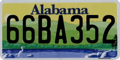 AL license plate 66BA352