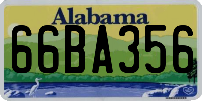 AL license plate 66BA356