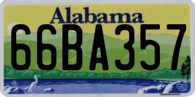 AL license plate 66BA357