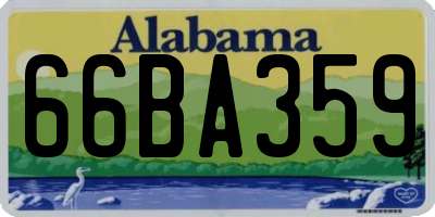 AL license plate 66BA359
