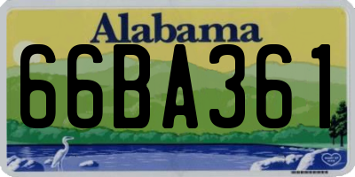 AL license plate 66BA361
