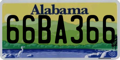 AL license plate 66BA366