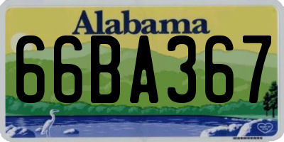 AL license plate 66BA367