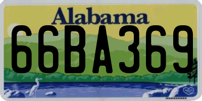 AL license plate 66BA369